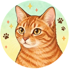 茶トラのイラスト
