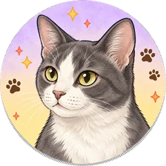 グレー白のイラスト