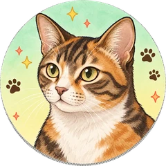 キジ三毛のイラスト
