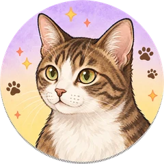 キジ白のイラスト