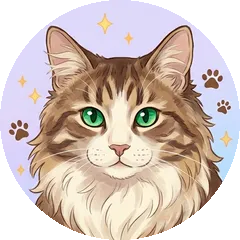 ノルウェジャンフォレストキャットのイラスト